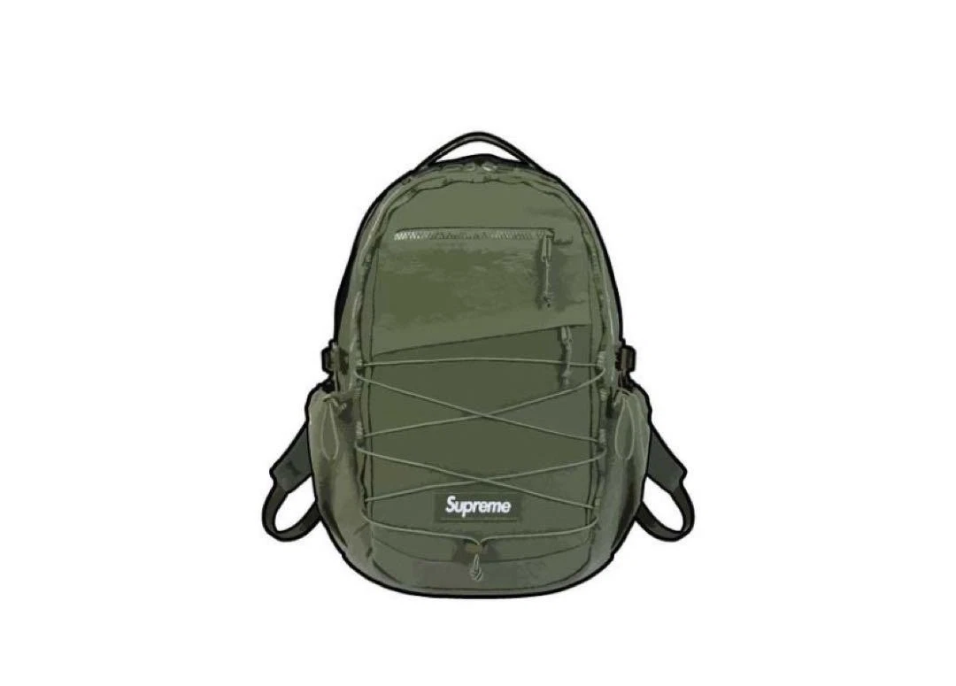 Sac à dos Supreme Olive en nylon avec logo occasion