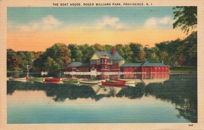 Postcard The Boat House Roger Williams Park Providence Rhode Island RI