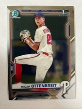 2021 Bowman Chrome Draft MICAH OTTENBREIT 1st Bowman RC PHILLIES #BDC-170