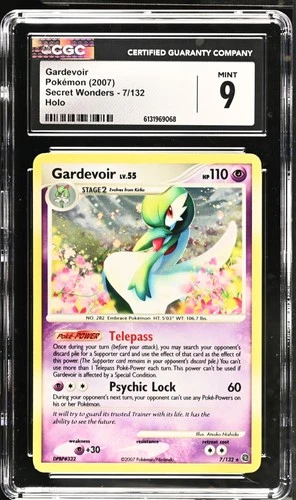 CGC 9 MINT Gardevoir 7/132 Holo Secret Wonders Pokemon Card