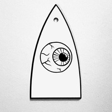 GUITAR TRUSS ROD COVER - Engraved Etched - ESP LTD - EYEBALL Bloodshot Eye White