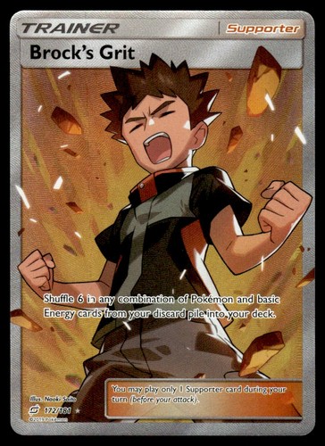 2019 Unified Minds Pokemon Brock's Grit 172/181 NM