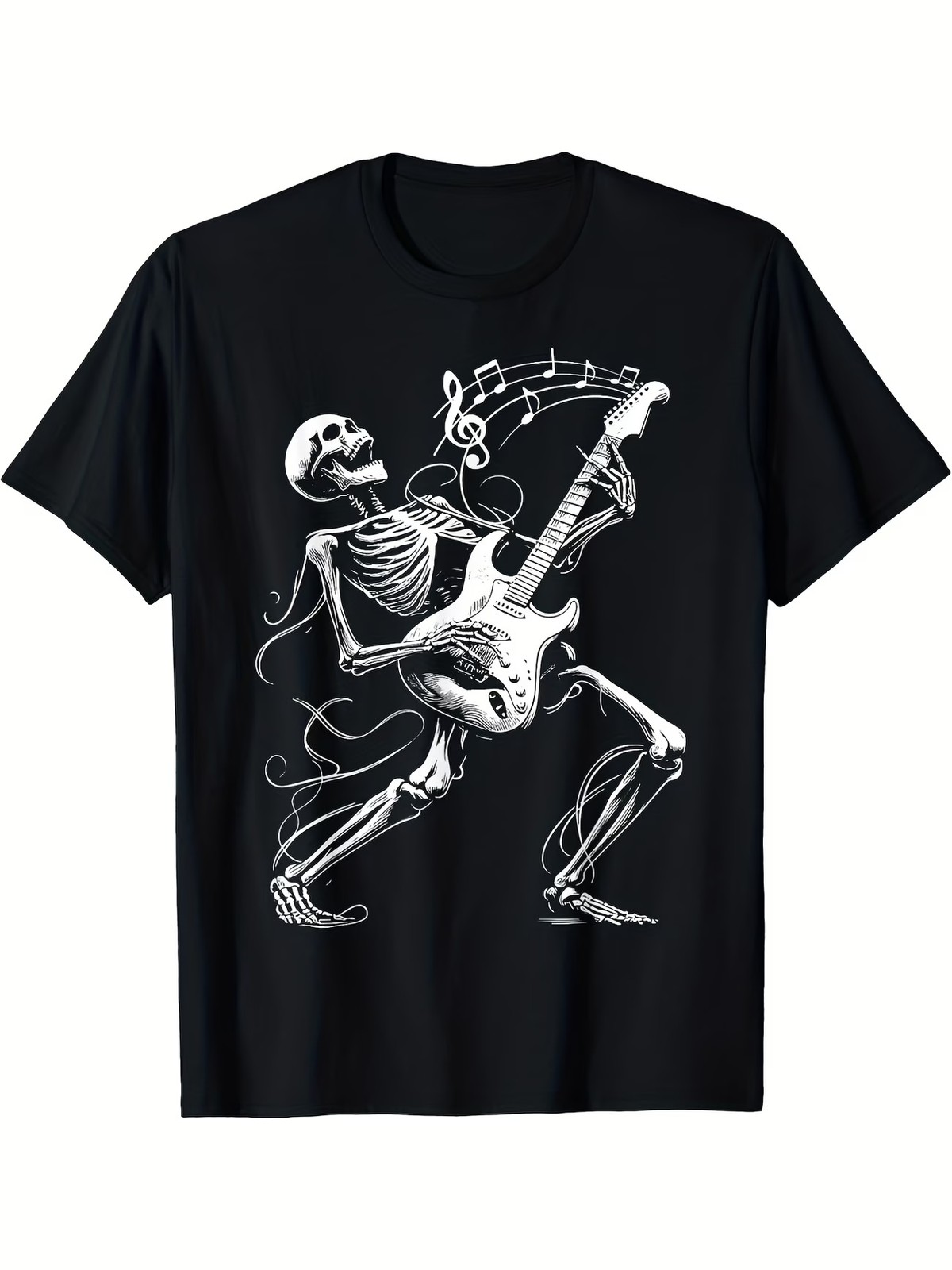 Skeleton Guitarist Graphic T-Shirt