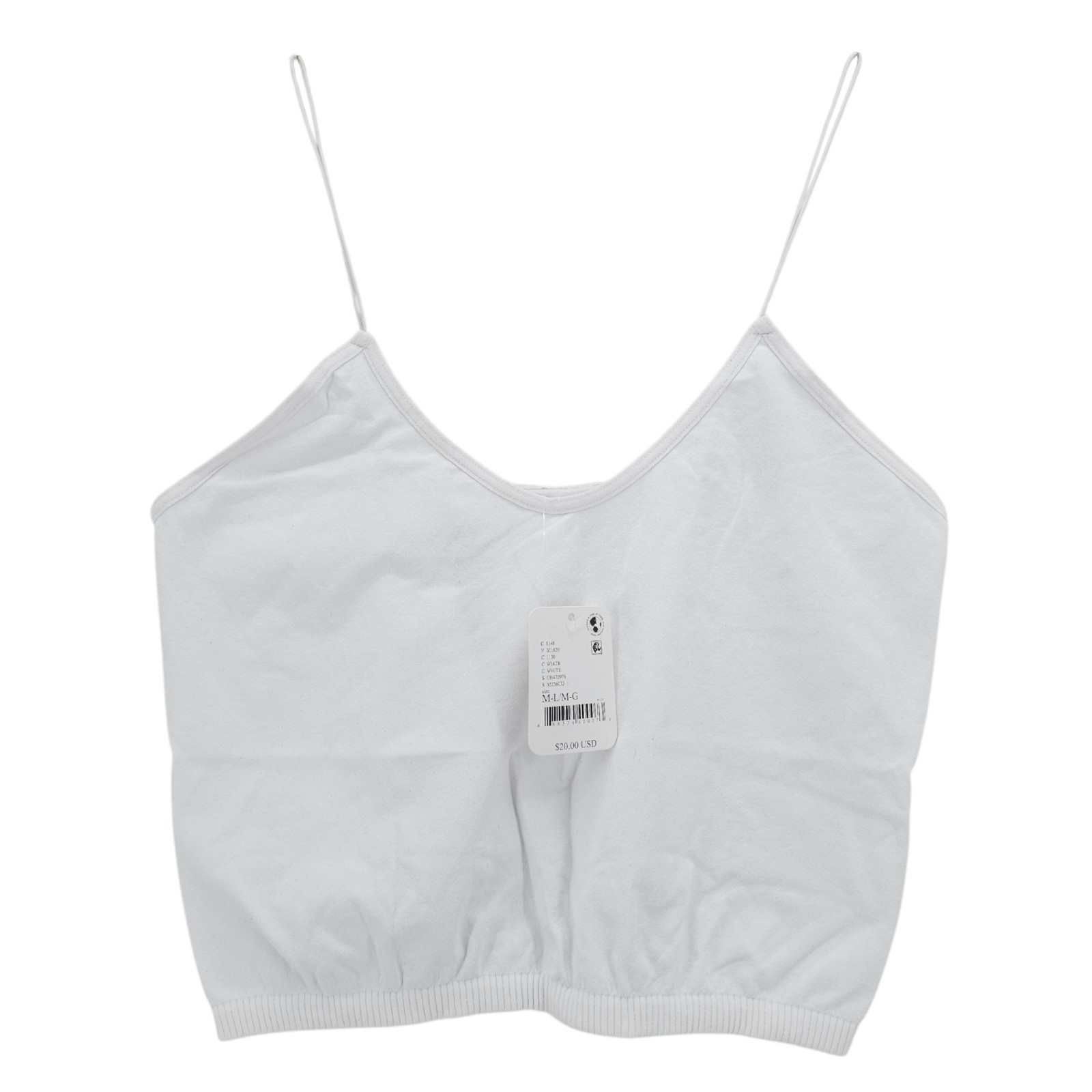 One Sign Free NWT Intimately FREE PEOPLE White Skinny Strap Seamless Brami Crop Tank ...