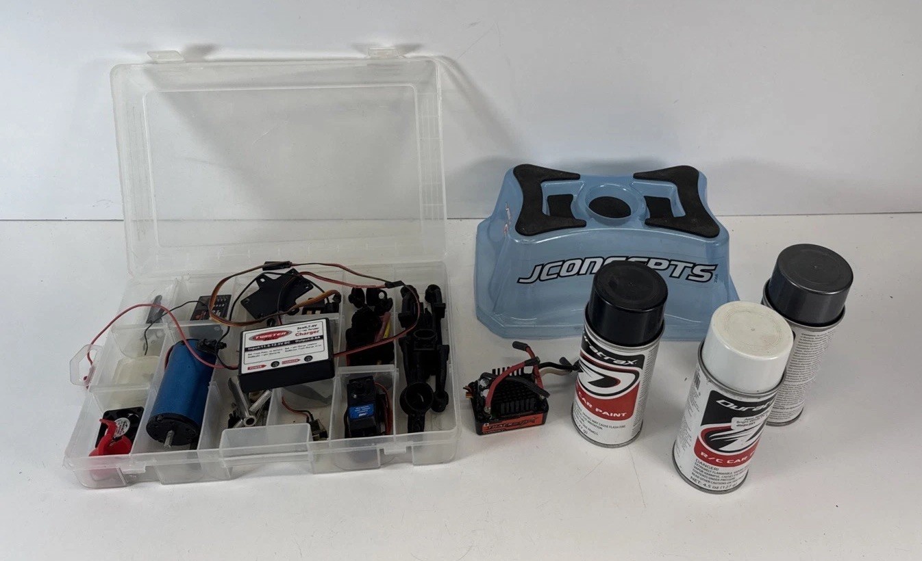 Parts Lot Electronics Motor Servo Esc Jconcepts Paint Stand 