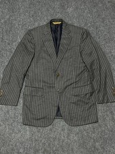 Paul Stuart New York Japan Cashmere Blend Gray Pinstripe Blazer Suit Jacket 41