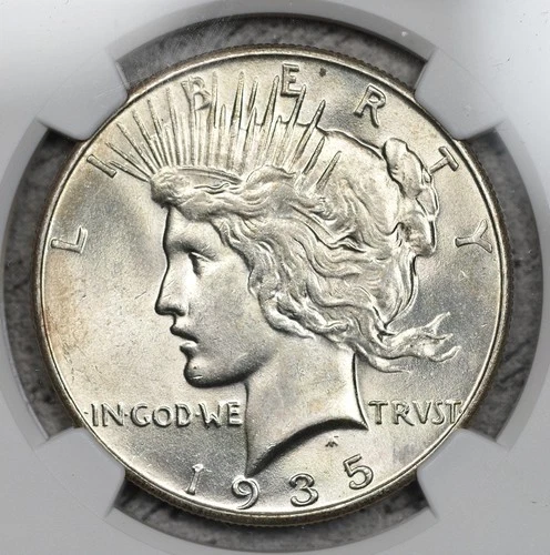 1935-P Peace Dollar NGC MS61 Better Date! #3FCF