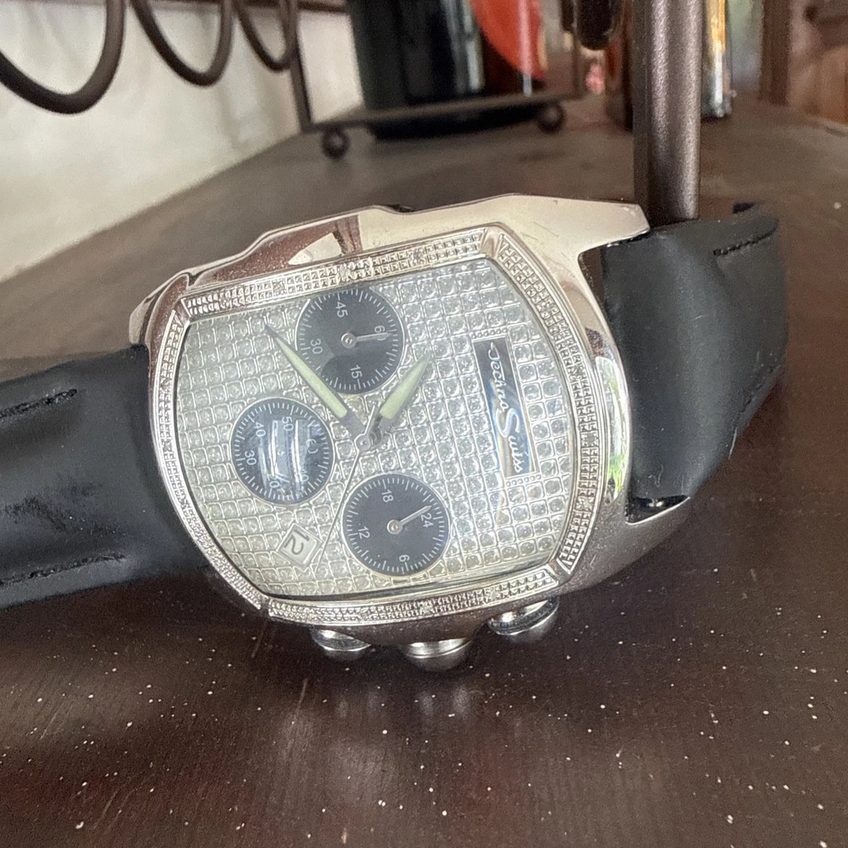 Techno Swiss watch with silver face and Swarovski Crystals Techno Swiss Men main image 2