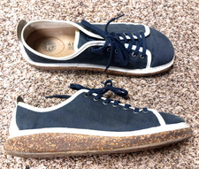 Birkenstock Bend Low Shoes Womens 10 Blue Canvas Suede Comfort Sneakers Men's 8