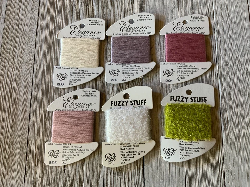 Lot of 6 Needlepoint/Embroidery THREAD RAINBOW GALLERY Elegance Silk Fuzzy Stuff - Image 2 of 4