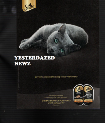 2016 Print ad for Sheba ''Love means never having to say 'leftovers'''