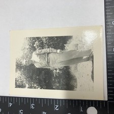 Vintage Black  White WWII US Army Soldier Portrait Photo 1943