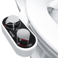 Toilet Seat Bidet Attachment, Non-Electric, Dual Nozzle Wash System