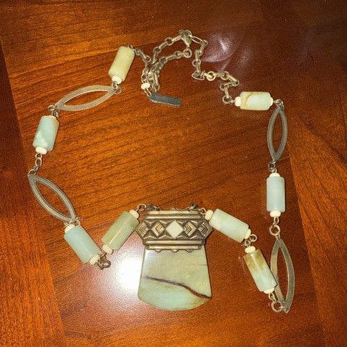 JAN MICHAELS San Francisco Jade Colgante Collar Ónix 36" Cadena y Latón Acentos - Imagen 13 de 17
