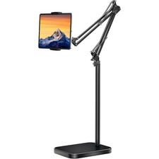 Adjustable Tablet Floor Stand with Heavy Base Gooseneck Mount for iPad Kindle