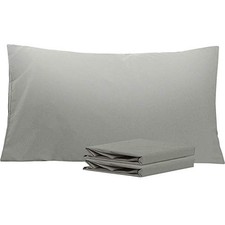 King Pillowcase Set - 2 Pack Brushed Microfiber King 20" x 40" Smoke Grey