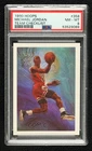 1990-91 NBA Hoops Art Card Team Checklist Michael Jordan #358 PSA 8 HOF