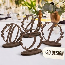 Wedding Table Numbers 1-20, Rustic Table Numbers for Wedding Reception, Wood Tab