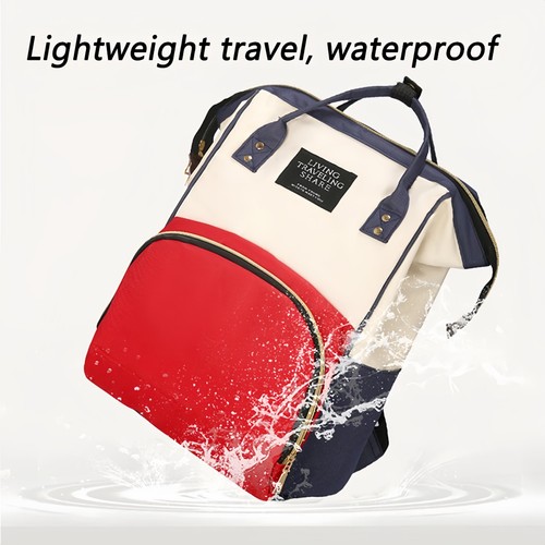 Mommy Bag Baby Large Capacity Canvas Multifunctional Bottle Thermal Insulation - Picture 4 of 12