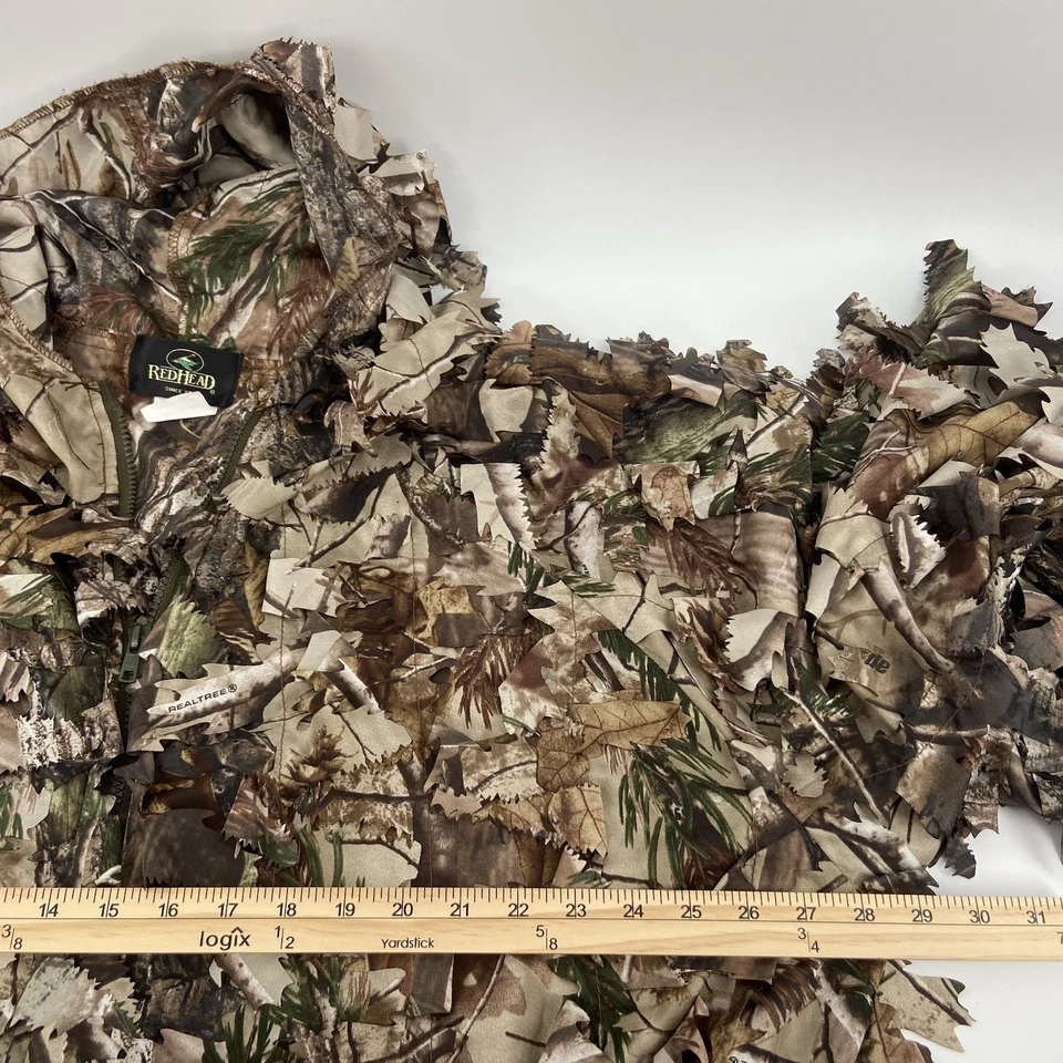 Chaqueta Pelirroja Para Hombres 2XL Camuflaje Ghillie 3D Hoja Caza Realtree Capucha Exterior Luz Foto 4 de 4