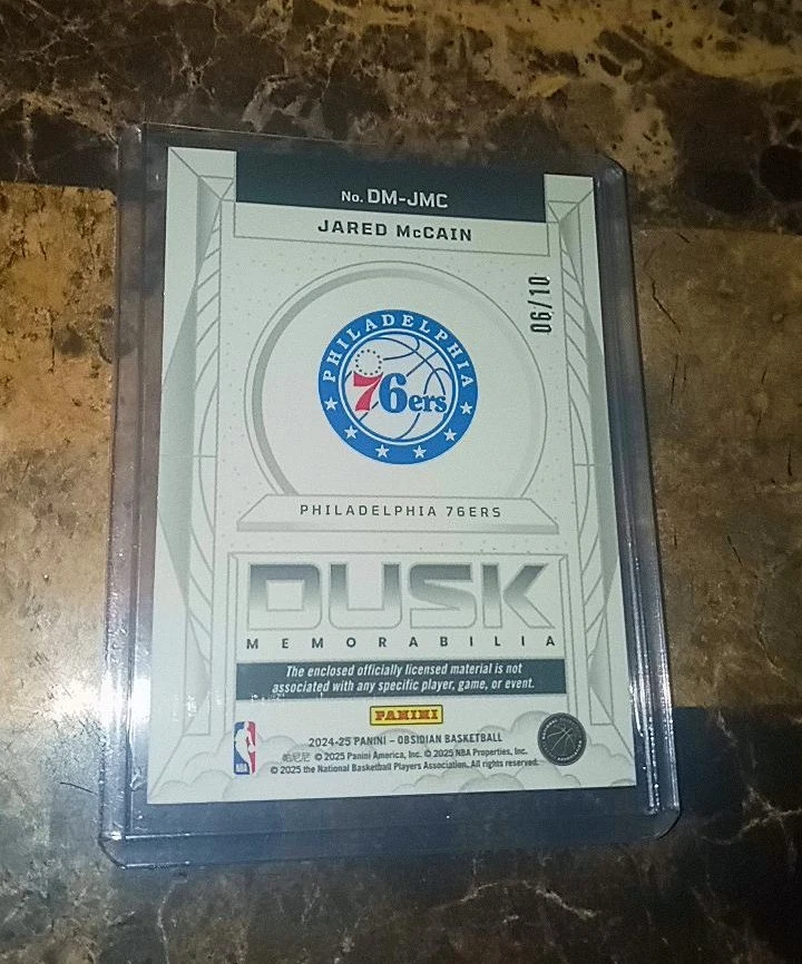 2024-25 Obsidian Jared McCain Dusk Memorabilia #DM-JMC Gold /10 Rc 3 Color 🔥ssp - Image 4 of 4