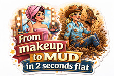 From Makeup Mud Sticker Cowgirl Humor Equestrian Rodeo Life Funny Country Girl From Makeup Mud Sticker Cowgirl Humor Equestrian Rodeo Life Funny Country Girl