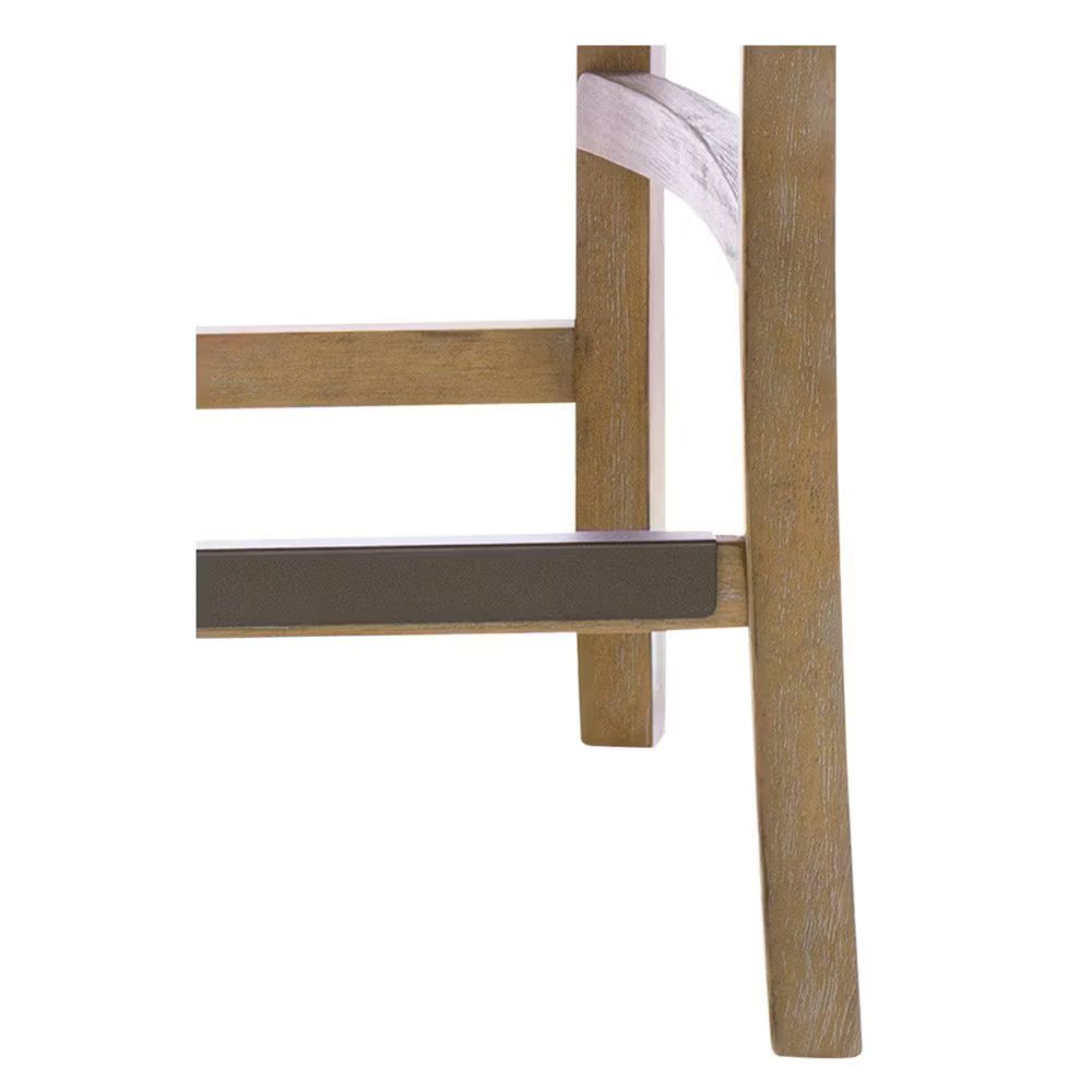 Madison Park Paulie Cane Back Counter Height Barstool Cream/Reclaimed Natural