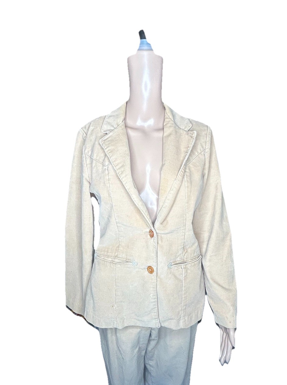 Vintage Wrangler Suit Mens Tan Western Blazer  2 Piece 80s W