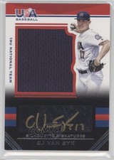 2017 USA Baseball Stars & Stripes Black Gold Jersey 12/88 CJ Van Eyk Auto u0h