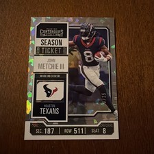 2023 Panini Contenders - John Metchie III #42 Cracked Ice Ticket /25