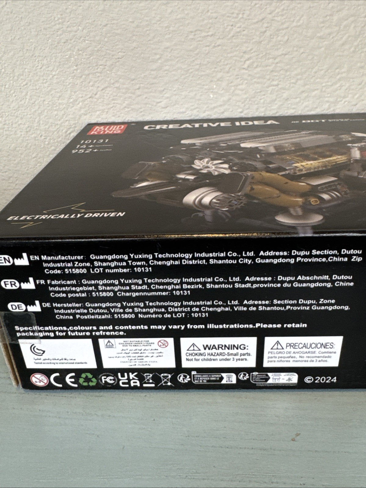 NEW Mould King 10131 W16 Engine Motor Double V8 Cylinder Building Block Toy Kit