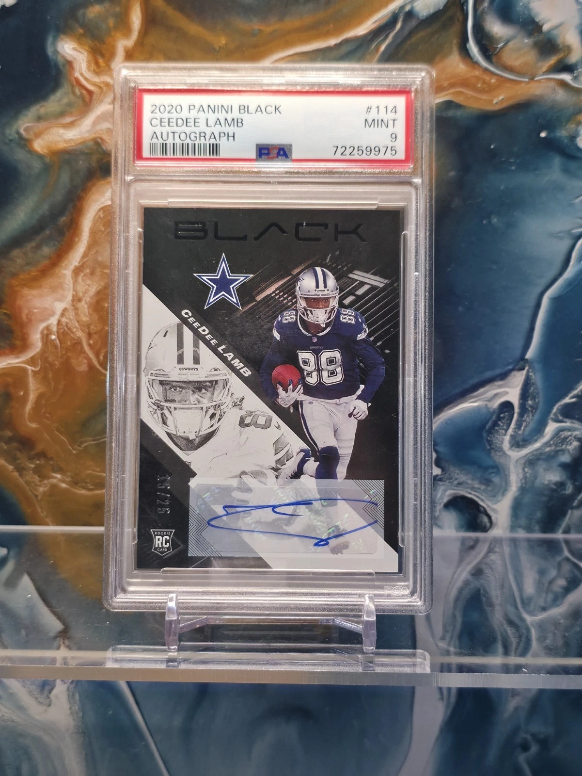 CeeDee Lamb Panini Black #114 Autograph