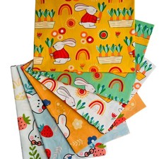 SZRUIZFZ Bunny Fat Quarters Fabric Bundles 18 x 22 Inch, 18 x 22