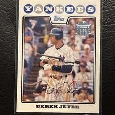 2008 Topps New York Yankees Derek Jeter #NYY14 Stamped MLB Baseball Card