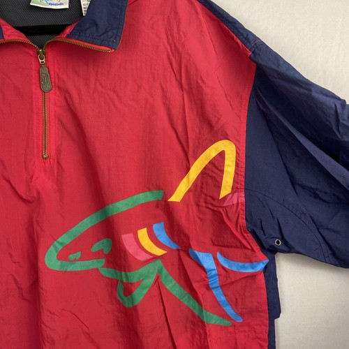 Vintage Reebok Greg Norman Windbreaker Jacket Men's XL Colorblock 90s Shark Red - Picture 3 of 6