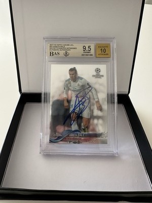 Topps 2017-18 Chrome UCL Gareth Bale #75 Autogramm BGS 9.5 Fußball RM