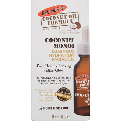 Coconut Oil with Vitamin E Luminous Hydration Facial Oil, 1 Oz