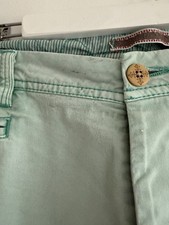 Short Bermuda Vintage OXBOW Flower Power - Taille Medium 52 (180-183), Blanc/camaïeu Vert - Occasion Très Bon état Rétro