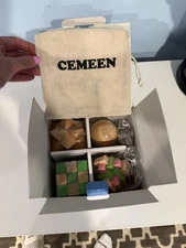 Wooden Puzzle Gift Set Brain Teasers Brand New In Box NEVER OPENED!