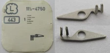 Landeron 4750 electric Watch part #443 one x1 new setting lever / open blister