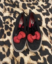Vans x Hello kitty RARE y2k black with red sequin bow trainers