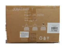 JONATHAN Y Virginia 25.25 in. 3-Light Metal/Glass LED Chrome Vanity Light