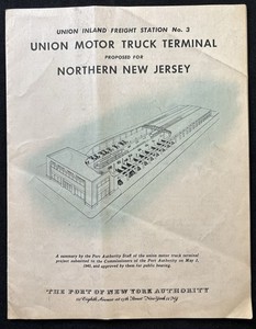1945 Port of New York Authority Union Motor Truck Terminal Newark NJ Brochure
