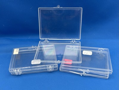 (5) Acrylic Hinged Trading Card Cases Holds Up To 20 Standard Cards