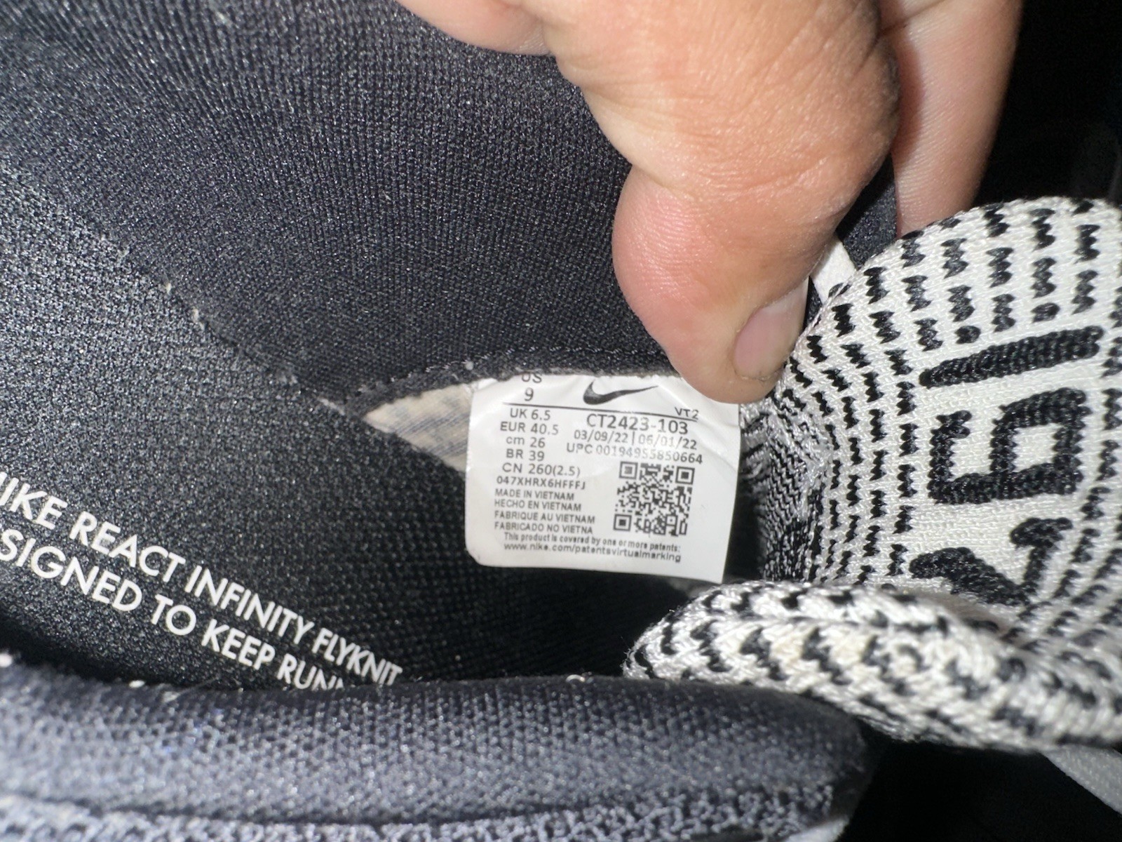 Size 9 - Nike React Infinity Run Flyknit 2 Black … - image 6