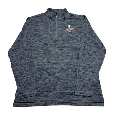 Virginia Tech Hokies Top of the World 1/4 Zip Pullover Mens XL Gray Maroon