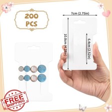 Hair Clip Display Cards 200 Pcs 4.25"x2.75" Cardstock Holder