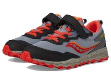 Saucony  Kids Peregrine Shield KDZ A/C Sneakers 6 Big Kid, Grey/Red/Yellow