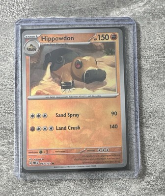 Pokémon Pokeball Reverse Hippowdon 053/131 Prismatic Evolutions Karte english