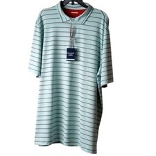 Jos. A. Bank Mint Green Striped Polo Shirt Mens XLT